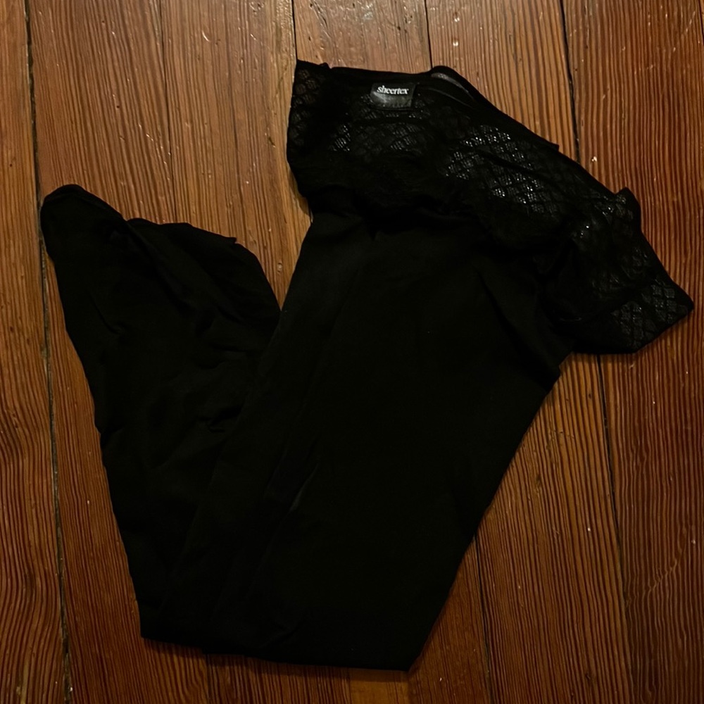 Sheertex thigh high tights | black | women’s medium